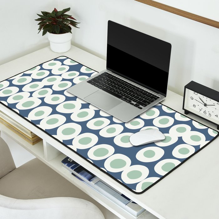Wonderful bold dots blue and mint Desk Mat Gallery Image 2