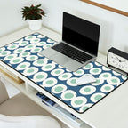 Wonderful bold dots blue and mint Desk Mat Gallery Image 2