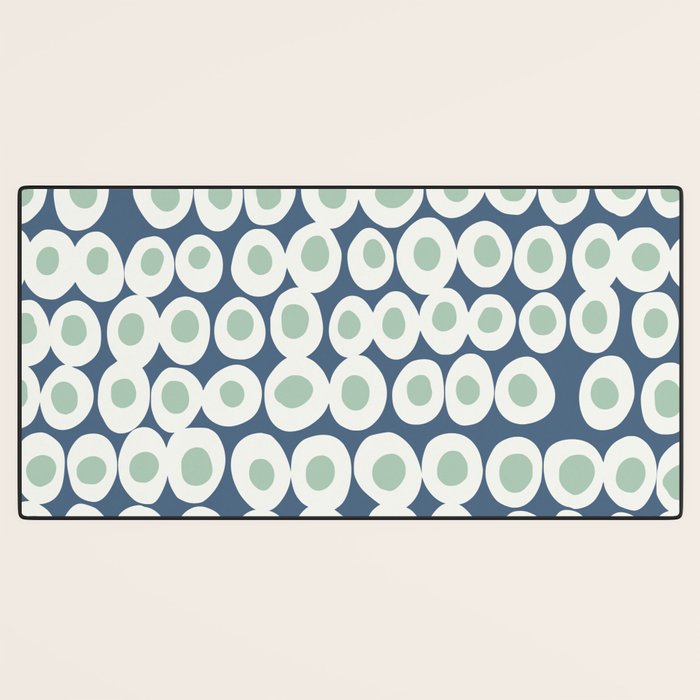 Wonderful bold dots blue and mint Desk Mat Gallery Image 3