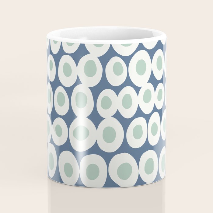Wonderful bold dots blue and mint Coffee Mug Gallery Image 4