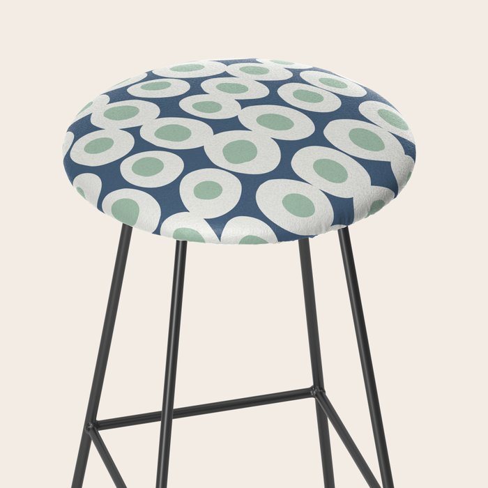 Wonderful bold dots blue and mint Stool Gallery Image 2