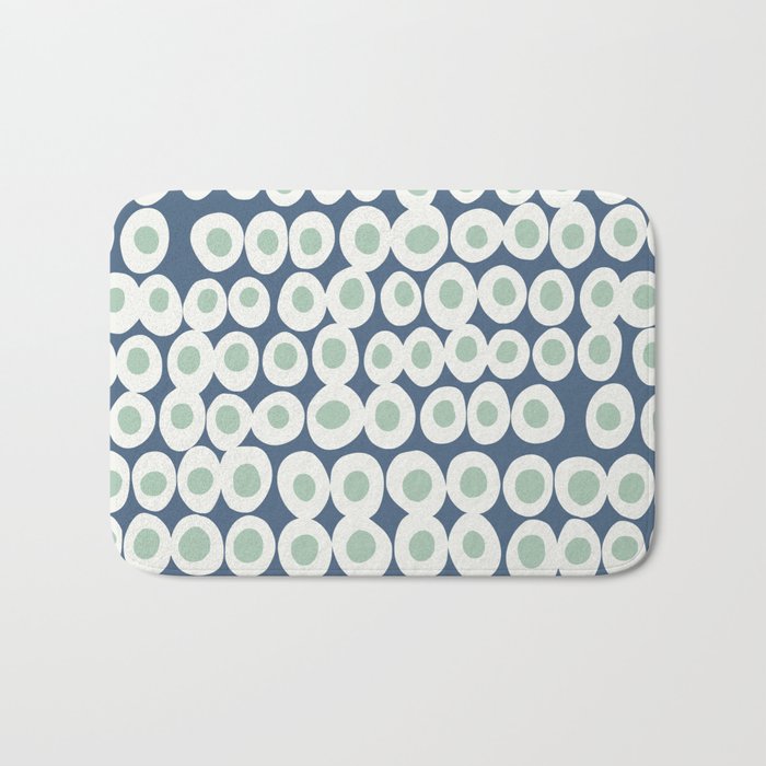 Wonderful bold dots blue and mint Bath Mat Gallery Image 1