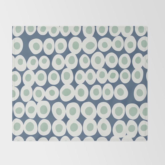 Wonderful bold dots blue and mint Throw Blanket Gallery Image 2
