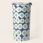 Wonderful bold dots blue and mint Travel Mug Gallery Image 2
