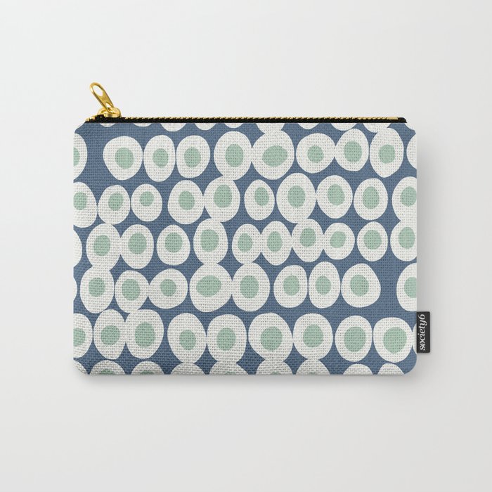 Wonderful bold dots blue and mint Carry All Pouch Gallery Image 1