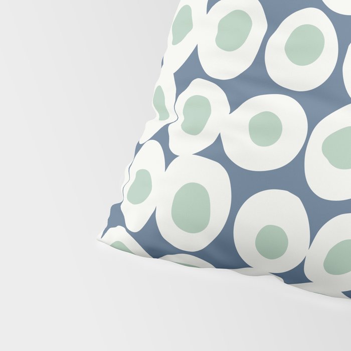 Wonderful bold dots blue and mint Pillow Sham Gallery Image 4
