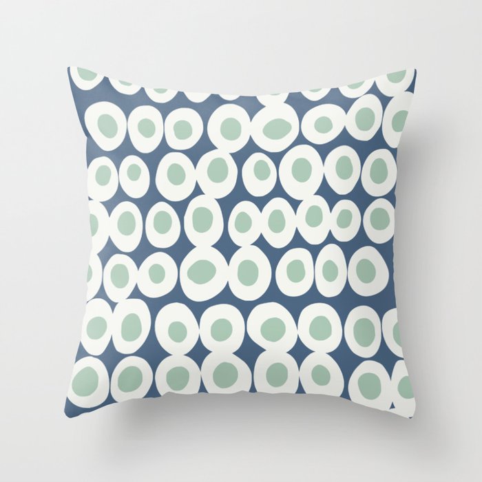 Wonderful bold dots blue and mint Throw Pillow Gallery Image 6