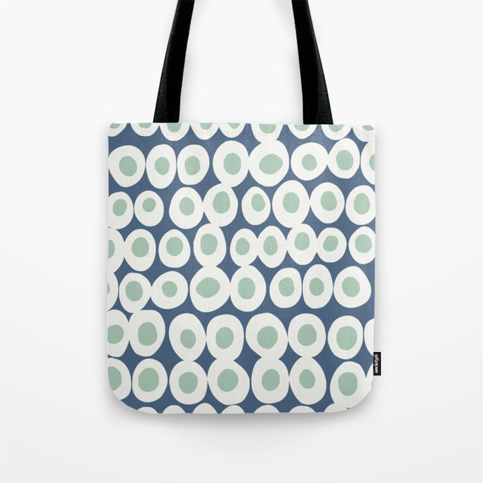 Wonderful bold dots blue and mint Tote Bag Gallery Image 1