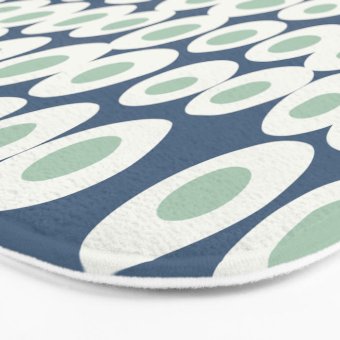 Wonderful bold dots blue and mint Bath Mat Gallery Image 3