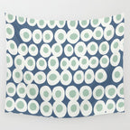 Wonderful bold dots blue and mint Wall Tapestry Gallery Image 4