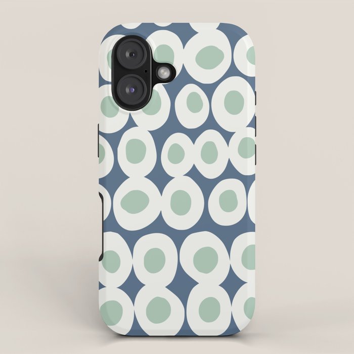 Wonderful bold dots blue and mint iPhone Case Gallery Image 1