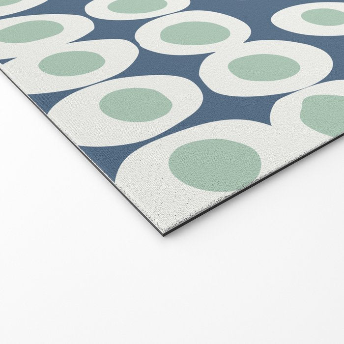 Wonderful bold dots blue and mint Welcome Mat Gallery Image 2