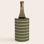 Cozy Stripes In Olive Green Wine Chiller Gallery Image 2