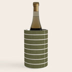 Cozy Stripes In Olive Green Wine Chiller Gallery Image 1