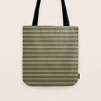 Cozy Stripes In Olive Green Tote Bag Gallery Image 1