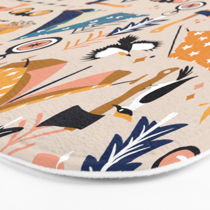 Camping Kit - Orange & Blue Bath Mat Gallery Image 3