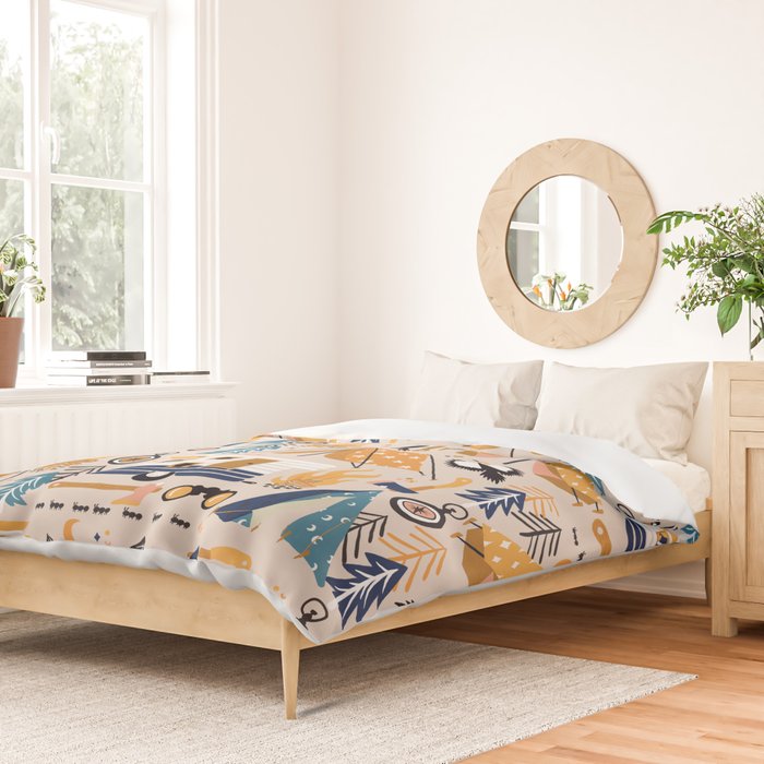 Camping Kit - Orange & Blue Duvet Cover Gallery Image 2