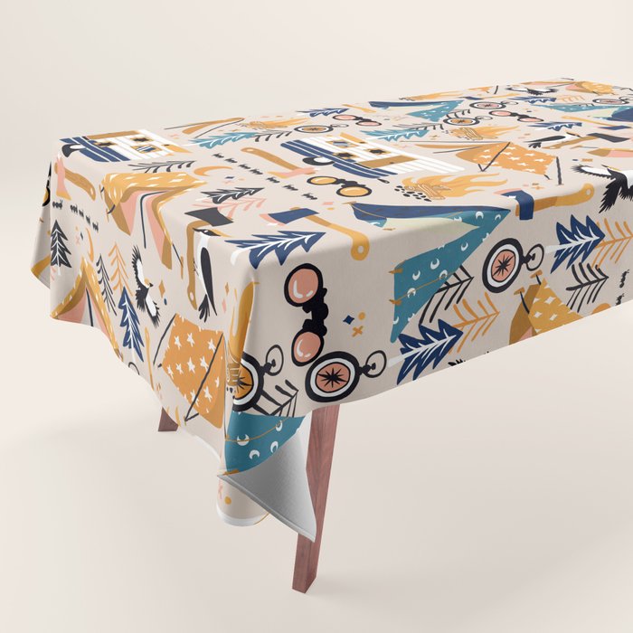 Camping Kit - Orange & Blue Tablecloth Gallery Image 1