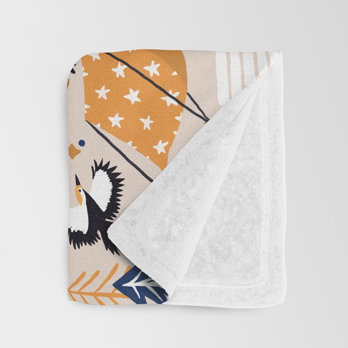 Camping Kit - Orange & Blue Throw Blanket Gallery Image 3