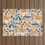 Camping Kit - Orange & Blue Outdoor Rug Gallery Image 1