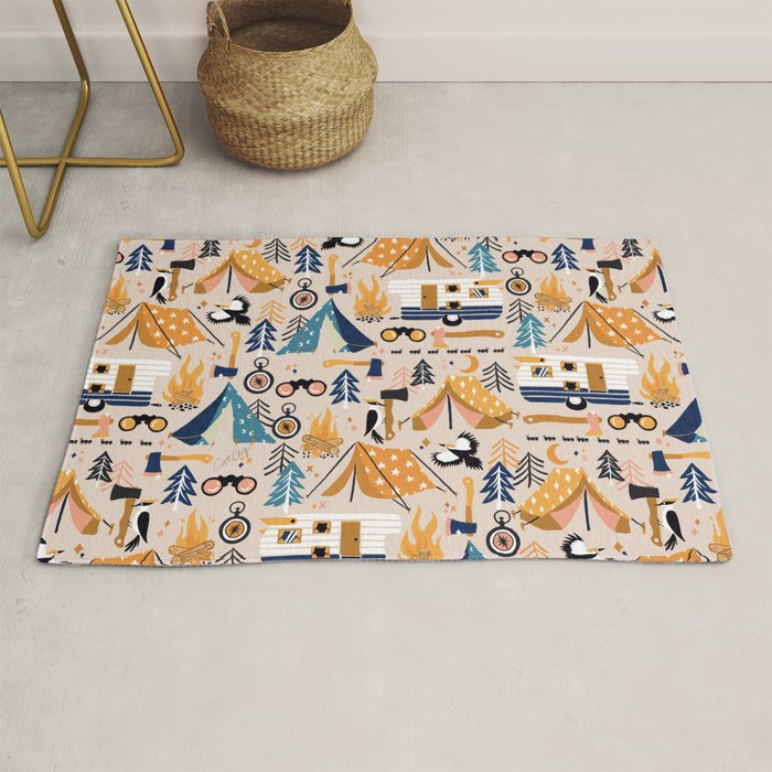 Camping Kit - Orange & Blue Rug Gallery Image 1