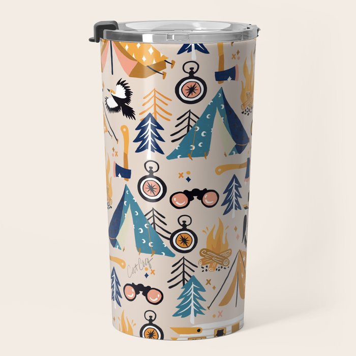 Camping Kit - Orange & Blue Travel Mug Gallery Image 3