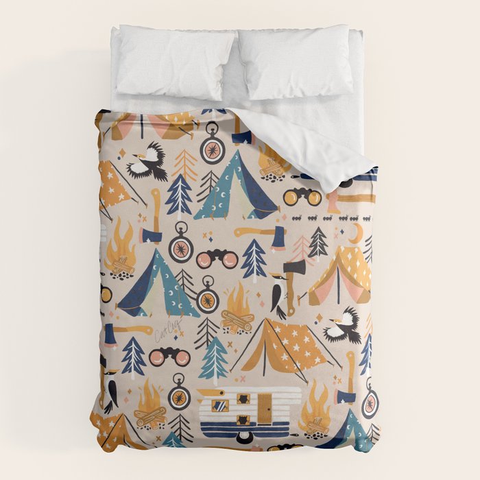 Camping Kit - Orange & Blue Duvet Cover Gallery Image 6