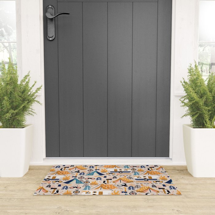 Camping Kit - Orange & Blue Welcome Mat Gallery Image 3