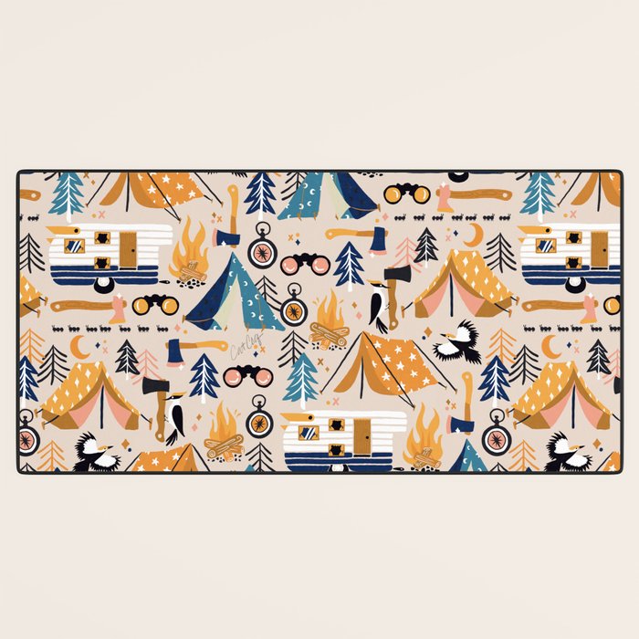 Camping Kit - Orange & Blue Desk Mat Gallery Image 3