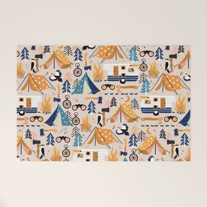 Camping Kit - Orange & Blue Welcome Mat Gallery Image 1
