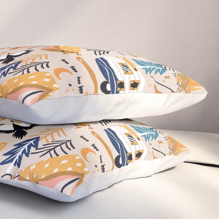 Camping Kit - Orange & Blue Pillow Sham Gallery Image 3