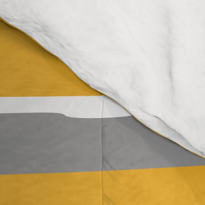 Stripes Abstract, Yellow, Grey, Navy Comforter Gallery Image 4