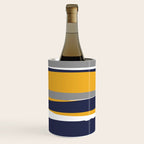 Stripes Abstract, Yellow, Grey, Navy Wine Chiller Gallery Image 1