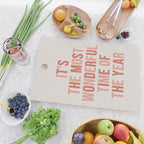The Most Wonderful Time Of The Year Warm Pink Cutting Board Gallery Image 2