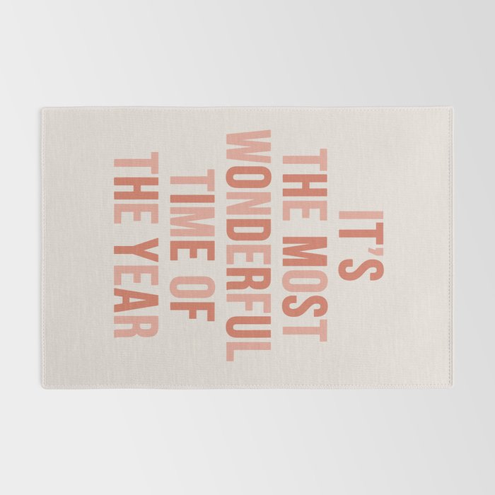 The Most Wonderful Time Of The Year Warm Pink Rug Gallery Image 2