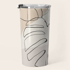 Minimal Abstract Art- Monstera Travel Mug Gallery Image 3