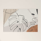 Minimal Abstract Art- Monstera Welcome Mat Gallery Image 1
