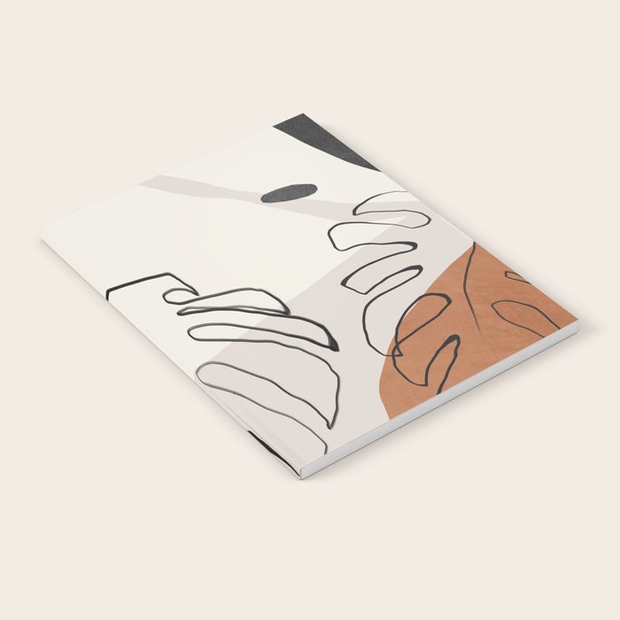 Minimal Abstract Art- Monstera Notebook Gallery Image 1