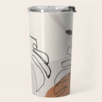 Minimal Abstract Art- Monstera Travel Mug Gallery Image 2