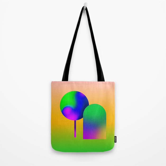 Tuscan  Landscape - Ombre Colors Minimalist Modern Abstract Iluustration  Tote Bag Gallery Image 2