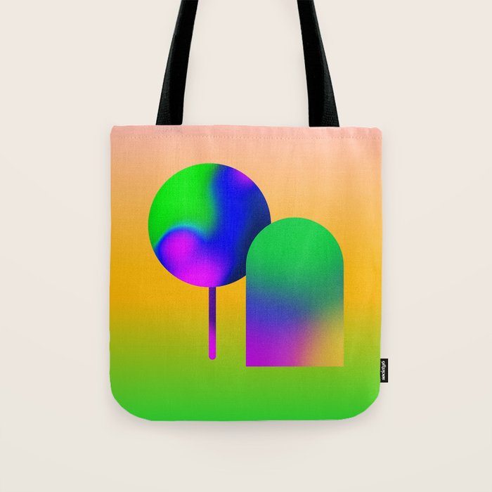 Tuscan  Landscape - Ombre Colors Minimalist Modern Abstract Iluustration  Tote Bag Gallery Image 1