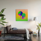 Tuscan  Landscape - Ombre Colors Minimalist Modern Abstract Iluustration  Wood Wall Art Gallery Image 2