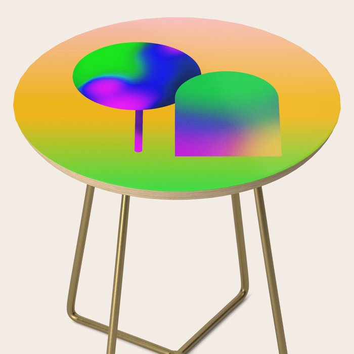 Tuscan  Landscape - Ombre Colors Minimalist Modern Abstract Iluustration  Side Table Gallery Image 2