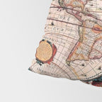 Gorgeous Old World Geographical Map Pillow Sham Gallery Image 4