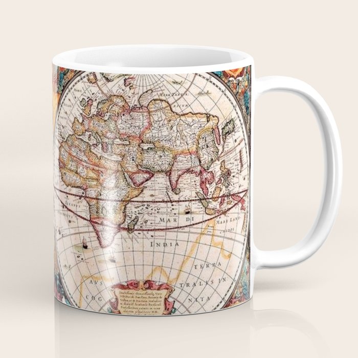 Gorgeous Old World Geographical Map Coffee Mug Gallery Image 1