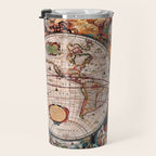 Gorgeous Old World Geographical Map Travel Mug Gallery Image 3
