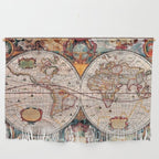 Gorgeous Old World Geographical Map Wall Hanging Gallery Image 1