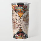 Gorgeous Old World Geographical Map Travel Mug Gallery Image 1