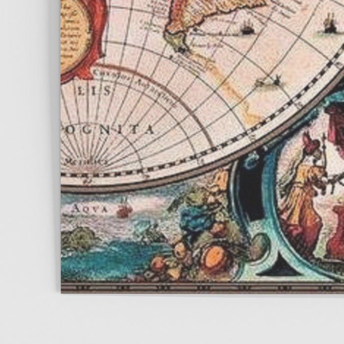 Gorgeous Old World Geographical Map Poster Gallery Image 3