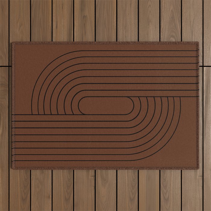 Oval Lines Abstract XXVI Outdoor Rug Gallery Image 1